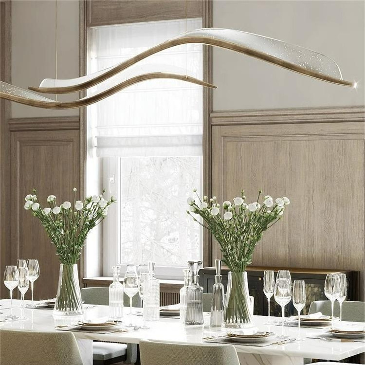 Modern Luxury Brass Chandeliers Dinning Room Hanging Lamp Style Led Pendant Light Modern Brass Light Fixture