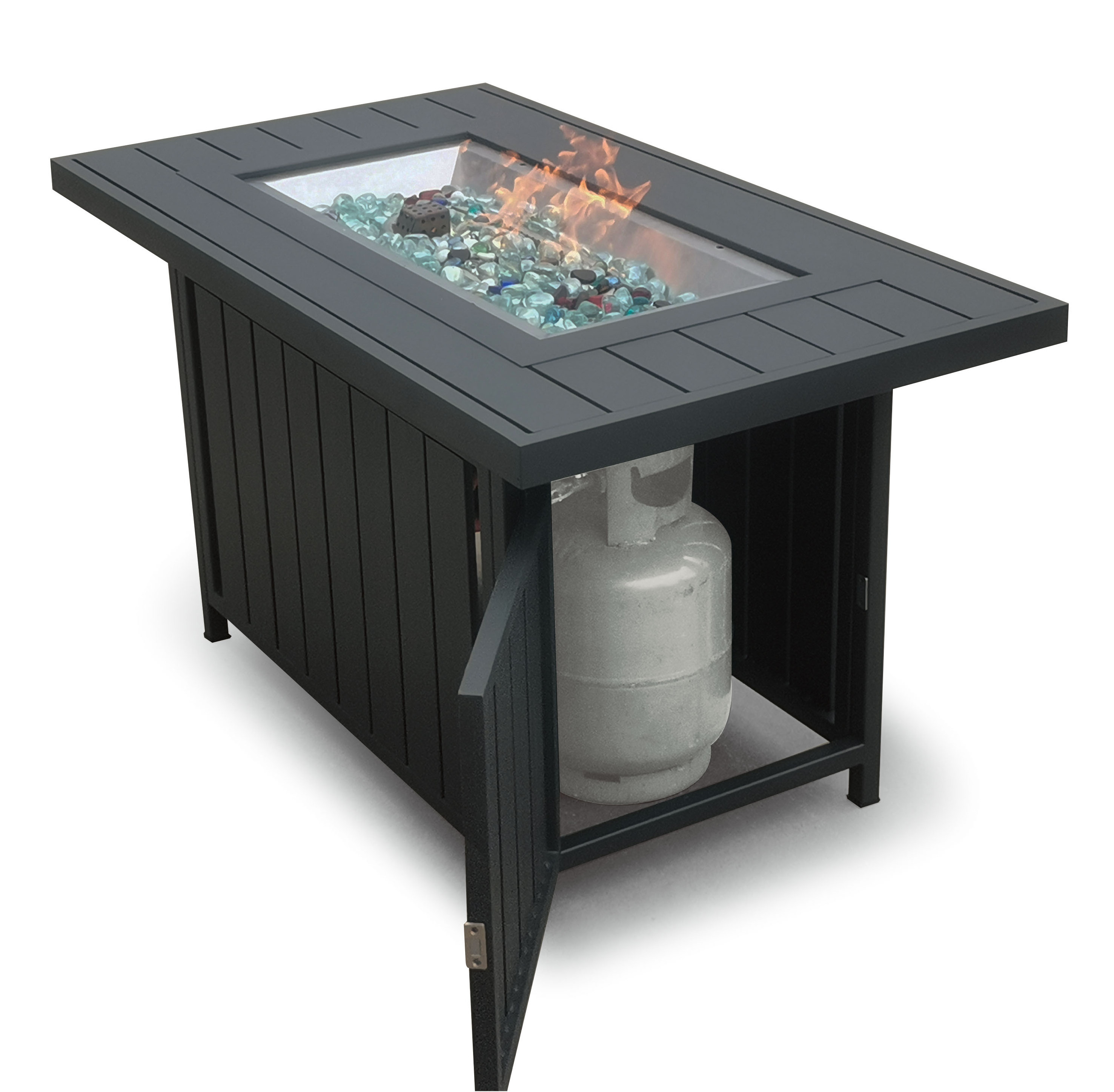 Multifunctional Rectangle Table Top Fire Pit Outdoor Propane Outdoor Natural Gas Outdoor Garden Fire Pit Table