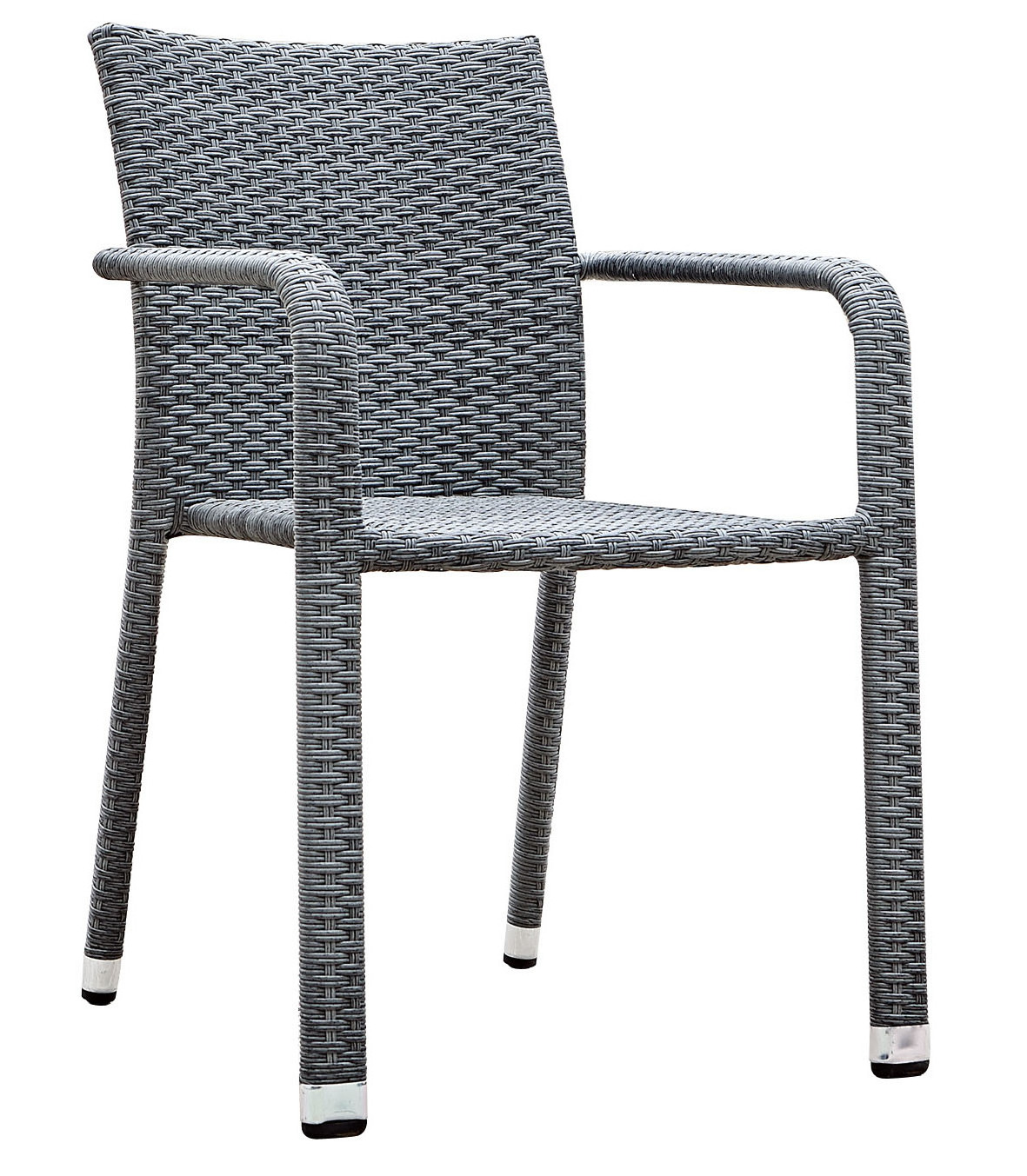 Stackable Indoor Outdoor Wicker Dining Chairs with Arms Fade Weather-Resistant Steel Frames Black Brown Rattan chair