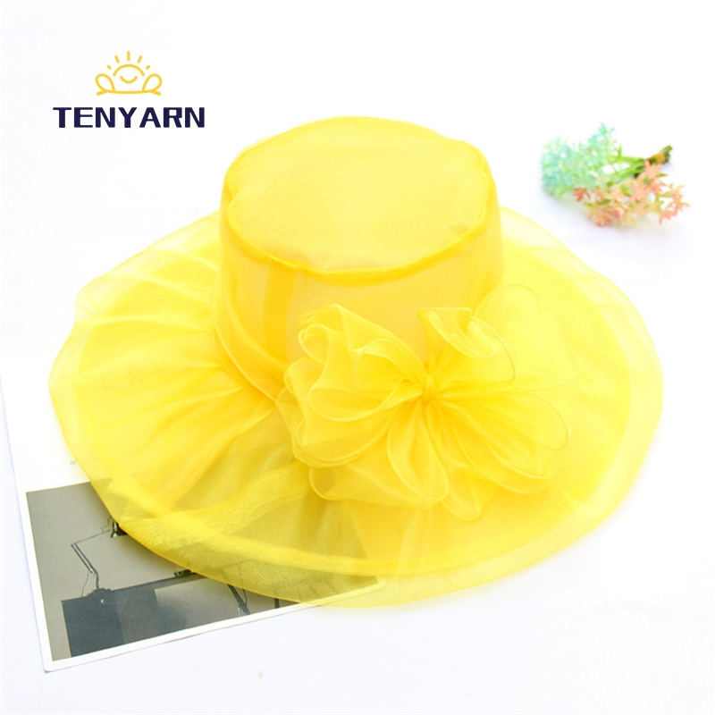 Tenyarn Women Kentucky Derby Dress Church Wedding Party Satin Ladies Church Hat Wholesale