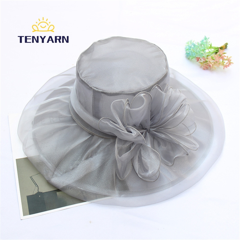 Tenyarn Women Kentucky Derby Dress Church Wedding Party Satin Ladies Church Hat Wholesale