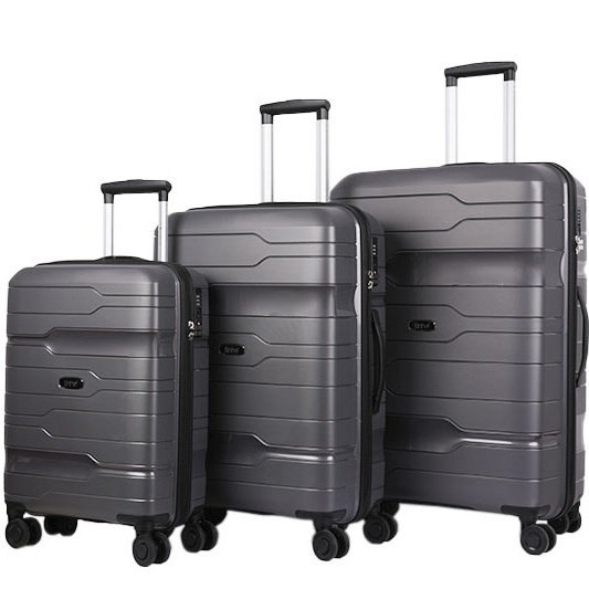 2021 Aluminum Frame Luggage Style Suitcase Modified PP Trolley Bag Wholesale 20/24 Leaves King Travel Bag