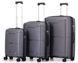 Custom PP Hardside 28 inch Luggage Suitcase Set of 3 pcs Carry on Luggage Travel Unisex Fashionable Long Style Spinner luggage