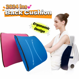 3D Mesh Cover Healthy Lumber Car Office Chair Seat Back Coccyx Orthopedic Memory Foam Cushion for Sleeping and Back Pain Relief