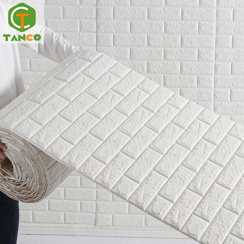 70*10m big roll pe foam wall sticker brick foam wallpaper pegatinas de pared 3d adesivo de parede papel tapiz para pared 3d