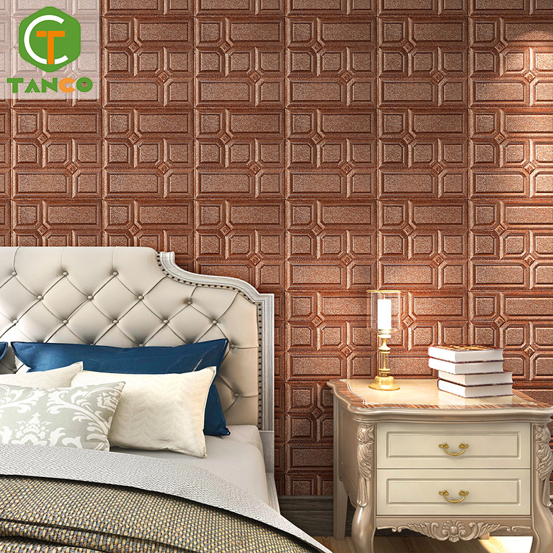 New design sound proof stone effect interior pvc decor papel para pared papel tapiz brick self adhesive 3d wall panel