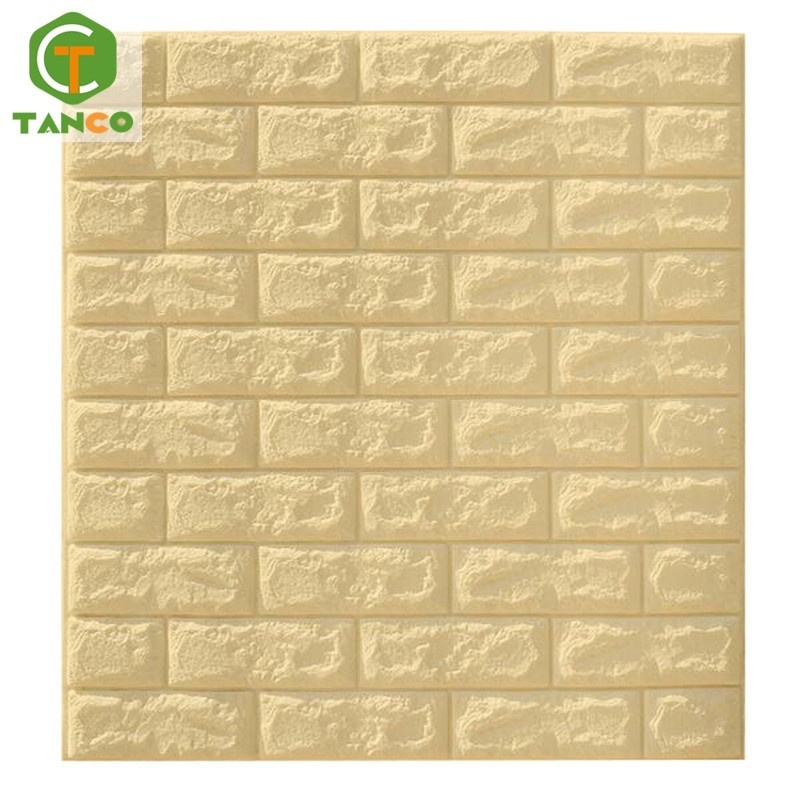 Cheap price vinyl wall papers brick wall stickers pvc peel and stick pegatinas de pared 3d foam wallpaper coating