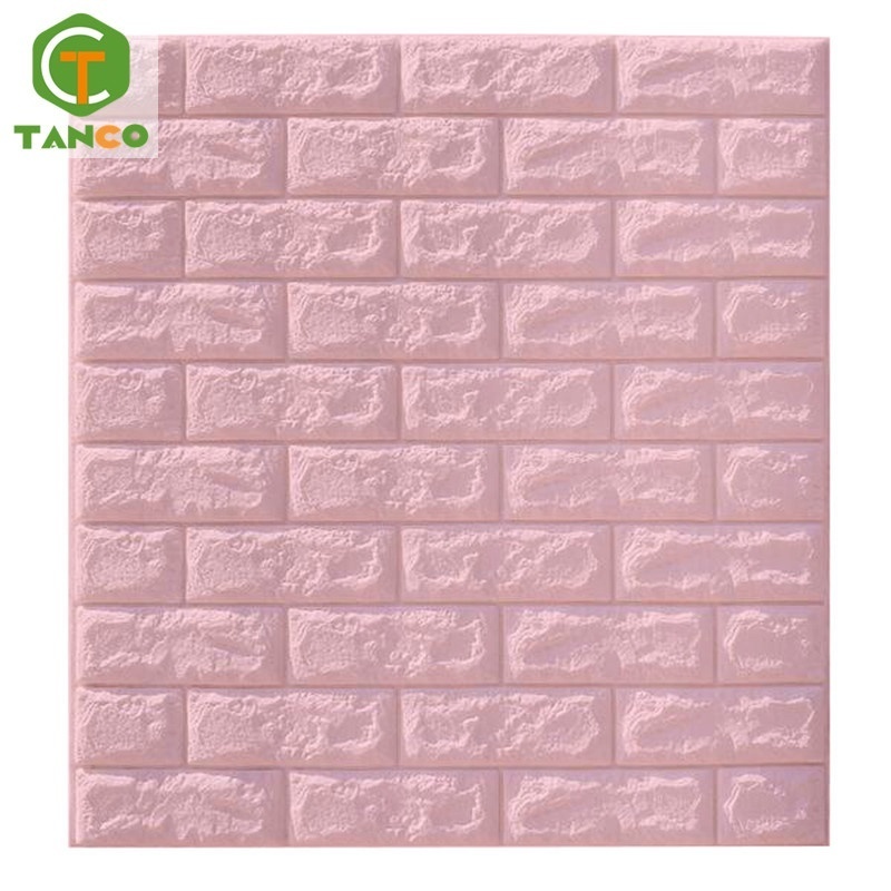 Cheap price vinyl wall papers brick wall stickers pvc peel and stick pegatinas de pared 3d foam wallpaper coating