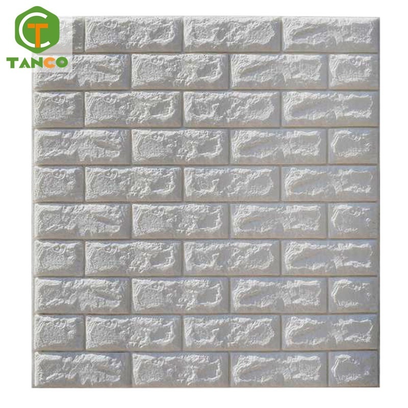 Cheap price vinyl wall papers brick wall stickers pvc peel and stick pegatinas de pared 3d foam wallpaper coating