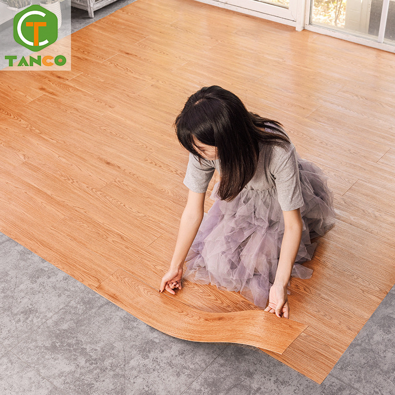 tanco self adhesive vinyl floor covering piso adhesivo pvc peel and stick floor tile waterproof vinyl plank flooring