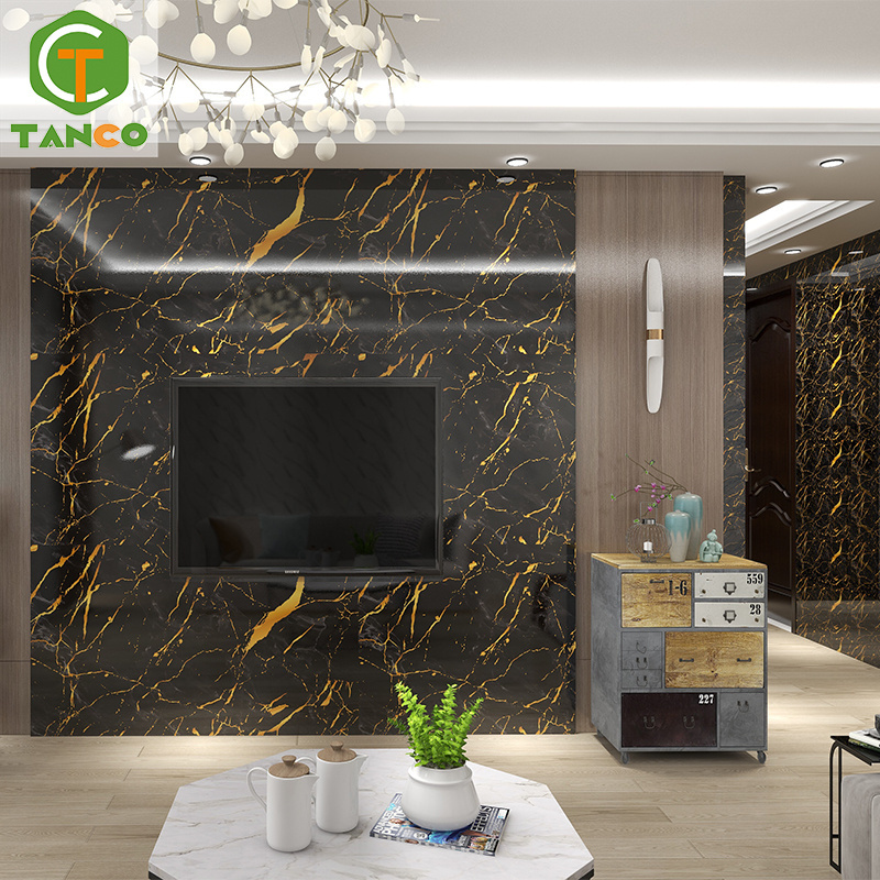 Bathroom Decor 3D Marble Tile Self Adhesive PVC Wall Sticker wallpaper wall paper Peel And Stick Wall Tiles sticker