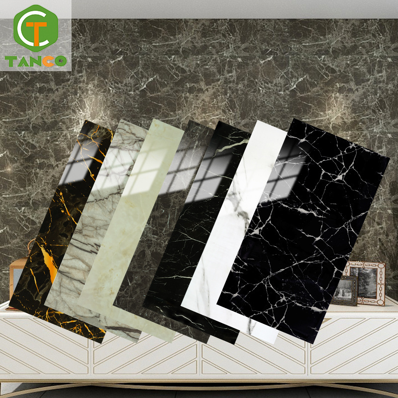 Bathroom Decor 3D Marble Tile Self Adhesive PVC Wall Sticker wallpaper wall paper Peel And Stick Wall Tiles sticker