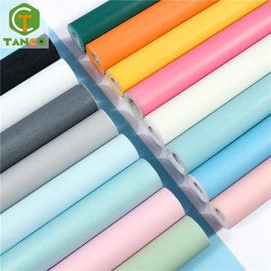 waterproof thickened wallpaper self-adhesive solid color wall paper home decor wallpaper peel and stick