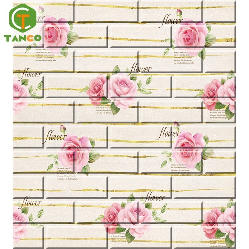 Designs sticker waterproof adesivo de parede 3d pe foam brick wallpaper self-adhesive papel tapiz 3d wall paper