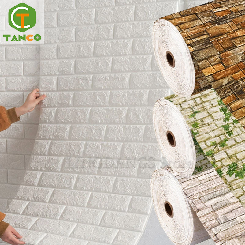 Pegatina De Pared 3d Wholesale home decoration soundproof pvc vinyl brick pe pared foam papel tapiz self adhesive 3d wallpaper