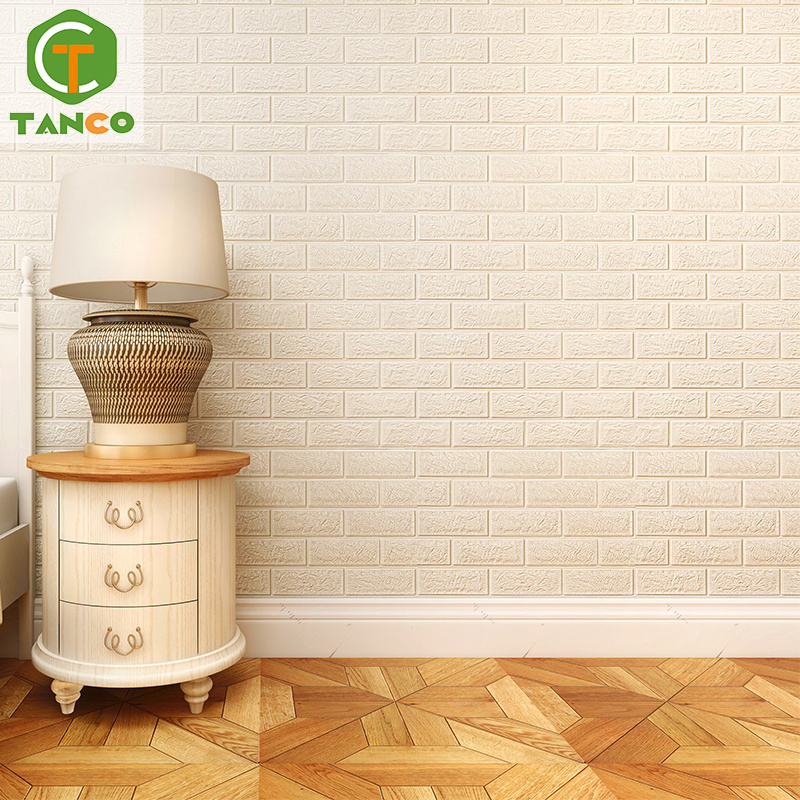 oil resistance Peel and stick pe foam wallpaper pegatinas de pared 3d Papel Tapiz Para Pared 3d brick wall papers panels