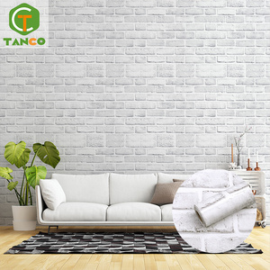 Hot selling wholesaler 45cm*10m peel and stick brick wallpaper rolls bedroom