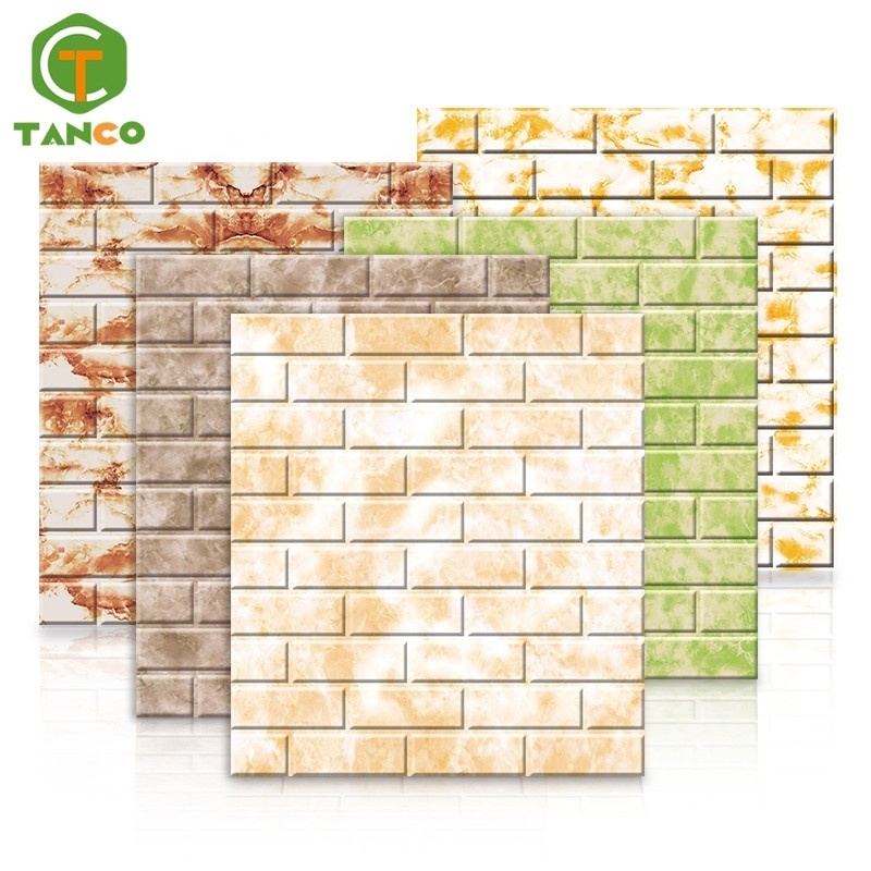 2023 selling thicken self adhesive brick design sticker roof wallpaper ceiling water proof morden eco foam 3d wall paper