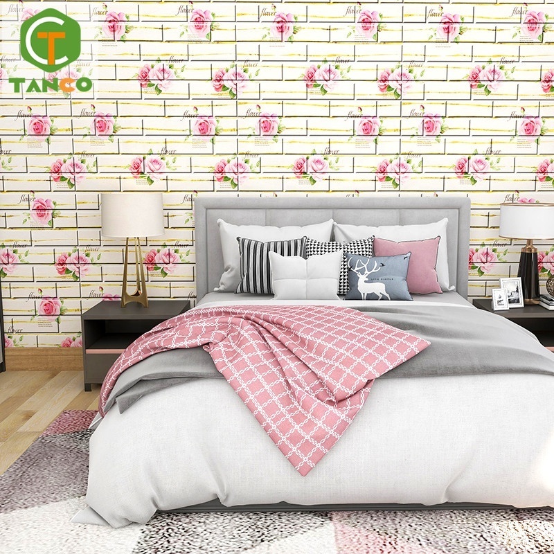 Designs sticker waterproof adesivo de parede 3d pe foam brick wallpaper self-adhesive papel tapiz 3d wall paper