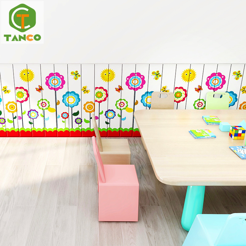 Bedroom self adhesive foam modern kids cute design sticker girls wallpaper 3d cartoon