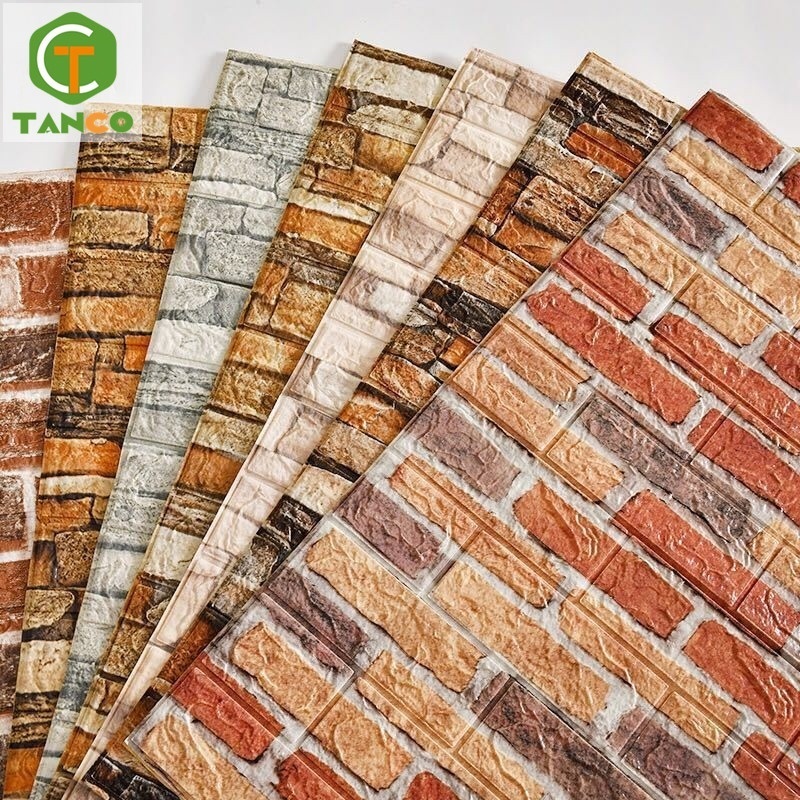 papier peint 70x77 kitchen design wallpaper new pe foam faux wall sticker self adhesive backsplash stone foam 3d brick wallpaper