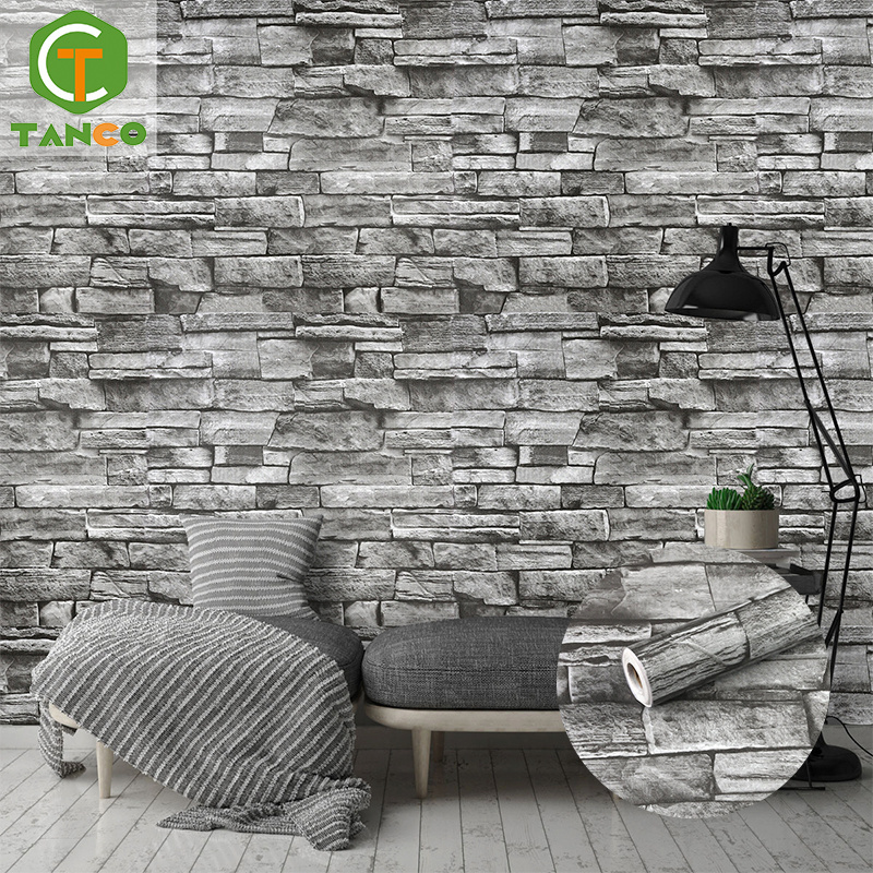 Hot selling wholesaler 45cm*10m peel and stick brick wallpaper rolls bedroom