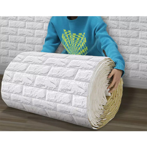 waterproof soundproof wall paper papel tapiz 3d self adhesive papel de parede 3d foam wallpaper sticker for home decoration