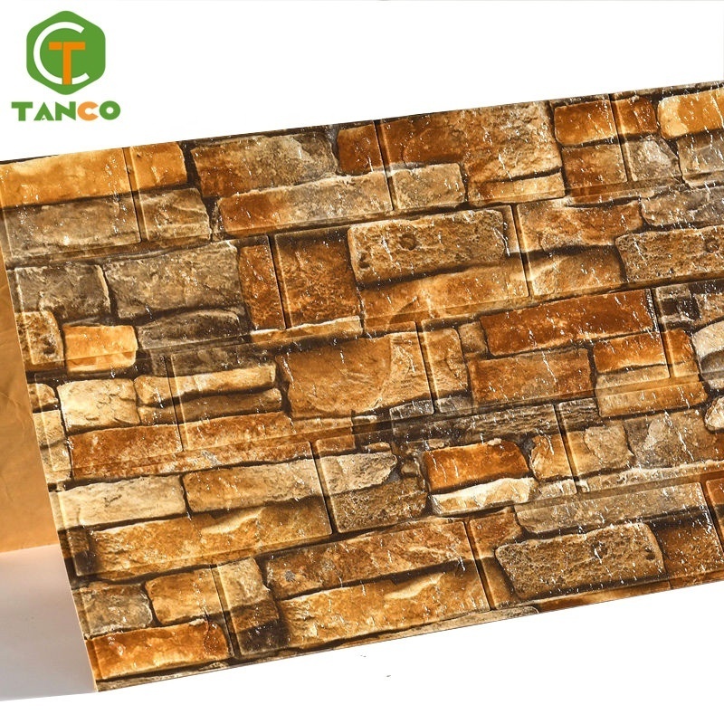 Wallcover vinyl self adhesive tiles wallpapers/wall coating panel parede pared brick foam 3d wall sticker home wallpaper