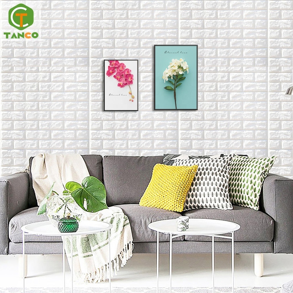 3D Brick Wall Stickers Self-adhesive PE Foam Wallpaper Peel And Stick Wall Paper Sofa Background Wall Decoration Papel Tapiz