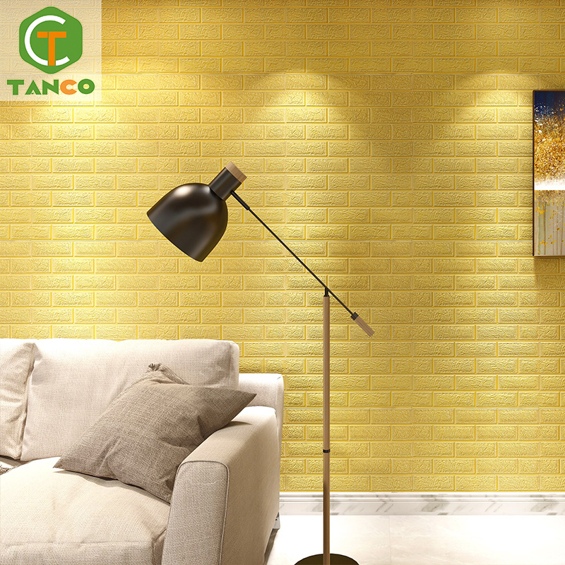 oil resistance Peel and stick pe foam wallpaper pegatinas de pared 3d Papel Tapiz Para Pared 3d brick wall papers panels