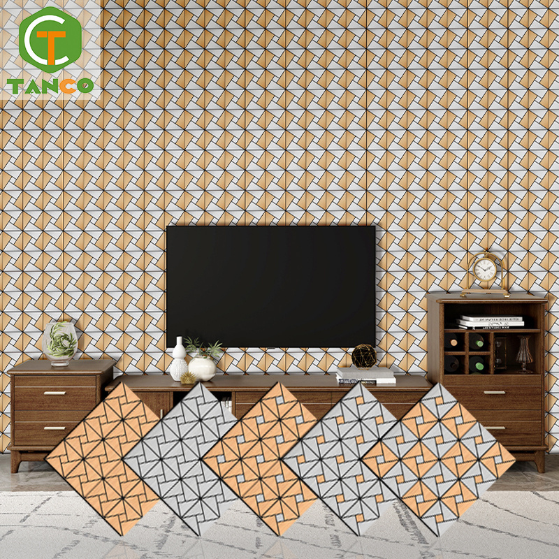 3D sticker wall tiles peel and stick metal mosaic backsplash stick on wall foma wallpaper