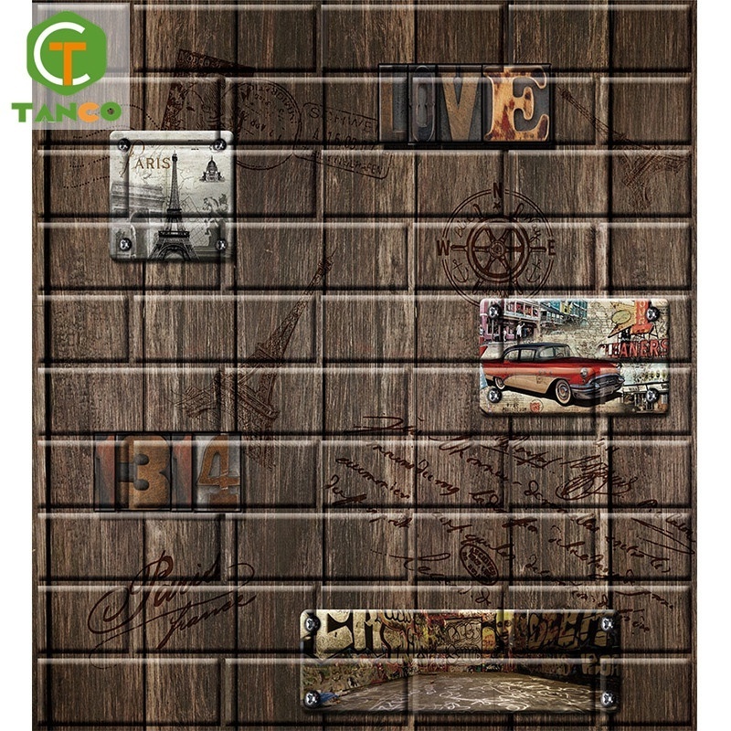 Removable pvc papel tapiz korea sticker wall panels pe home decor 3d wallpaper foam brick self adhesive waterproof