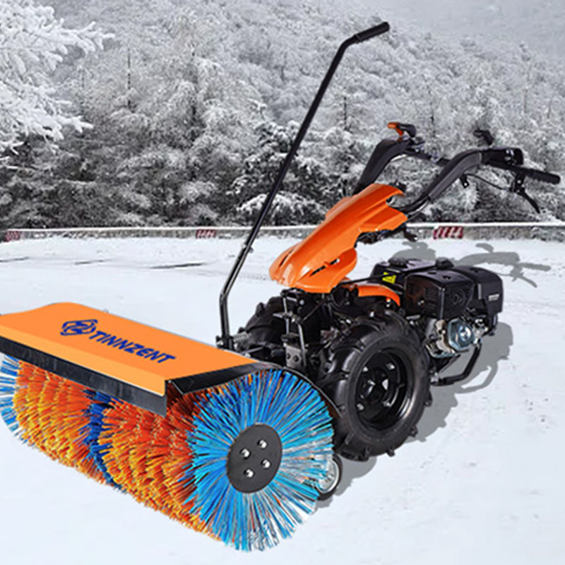 Hand Push Small Road Hand Snow Portable Walk Behind Sweeper  Snow Plow