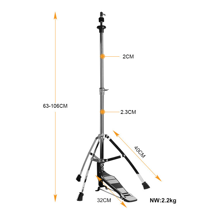 TN-CJ-510 Drum Kit Accessories Metal drum cymbal stand with pedal for drum perform