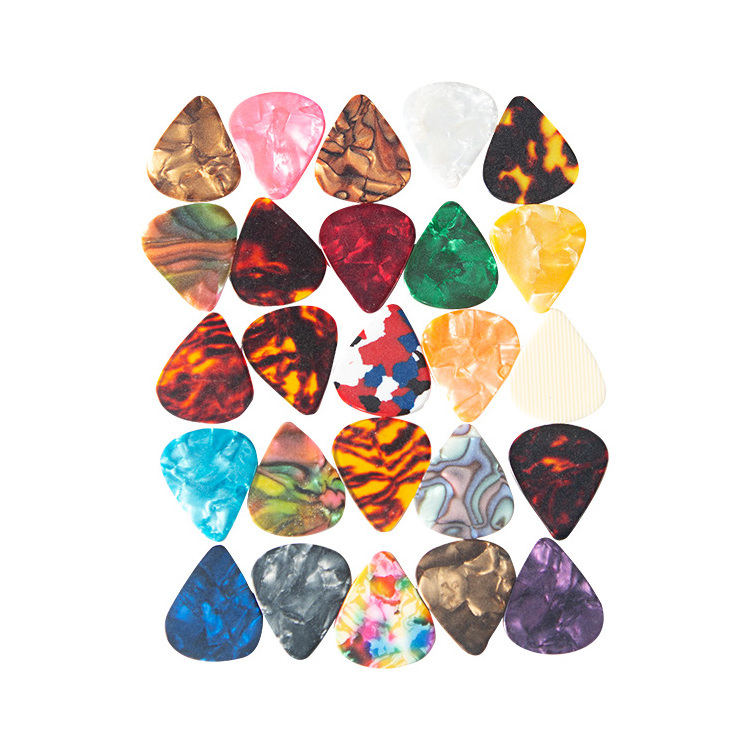 BP-CCL-1 Factory 0.46/0.58/0.71/0.81/0.96/1.2/1.5 mm colorful celluloid Guitar Pick for Acoustic Classical Guitar Ukulele