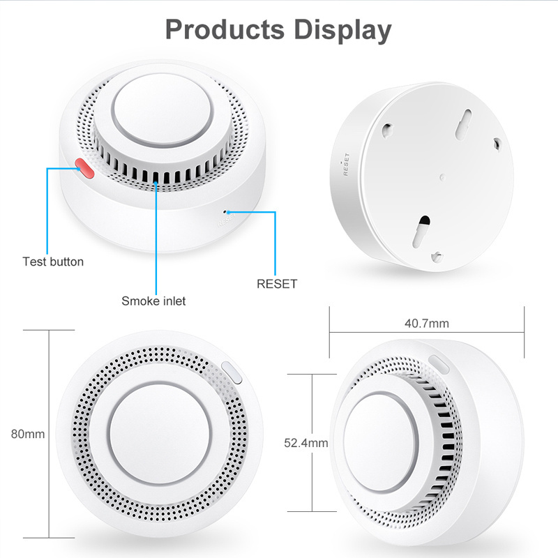 Wifi cigarette smoke detector smart smoke detector Alarm Fire Alarm Sensor Home Security Protection Applicable to Tuya Life