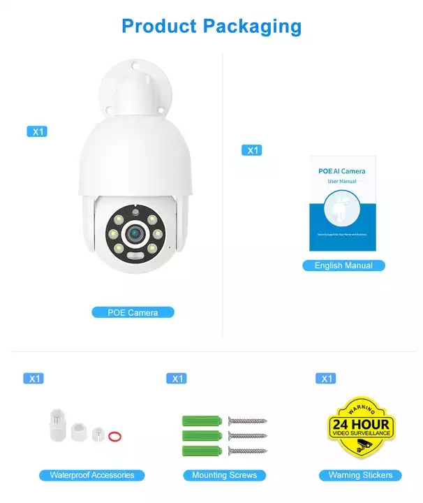 Auto Tracking poe ptz Outdoor Ip Camera 4k 8mp Ip poe Dome Camera Smart Light Two way Audio