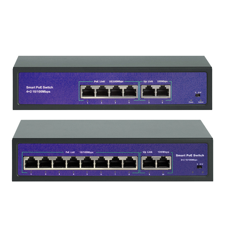 POE Switch 48V with 100Mbps Ports IEEE 802.3 af/at ethernet switch Suitable for POE IP camera