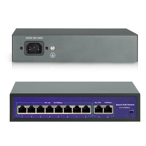 8 Port Network Poe Switch For Ip Nvr System With 10/100Mbps Ethernet Ieee802.3Af/At Poe Powered Switch