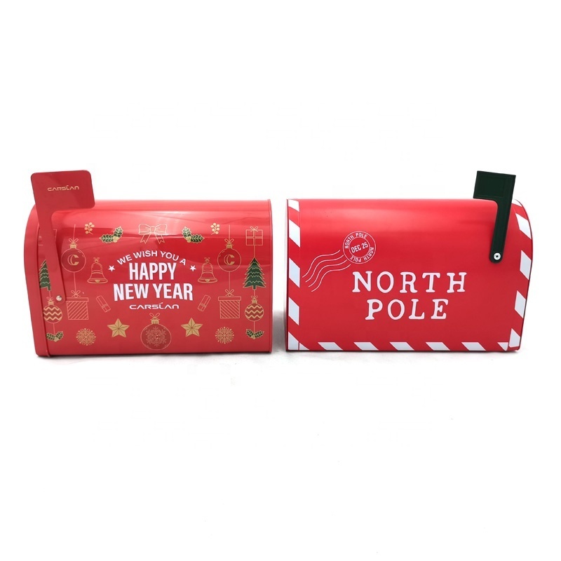 Customized cute mailbox tin cans Christmas mailbox gifts tin boxes  cosmetics chocolate biscuit packaging boxes