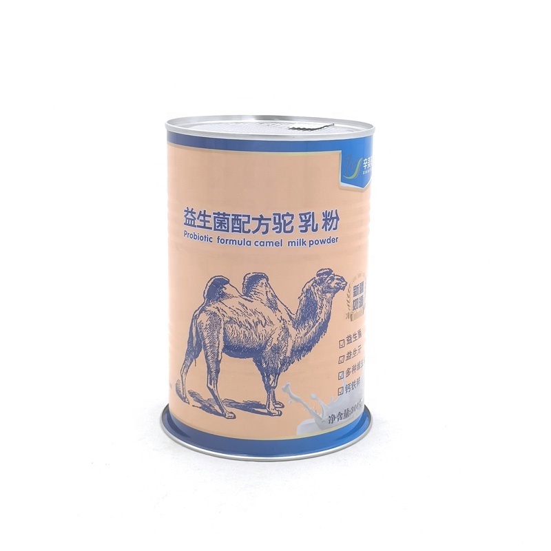 Tinplate Welded Round Metal Tin Can with Aluminum Foil Food Safety Grade Probiotic Formula Camel Milk Powder Empty Tin Can