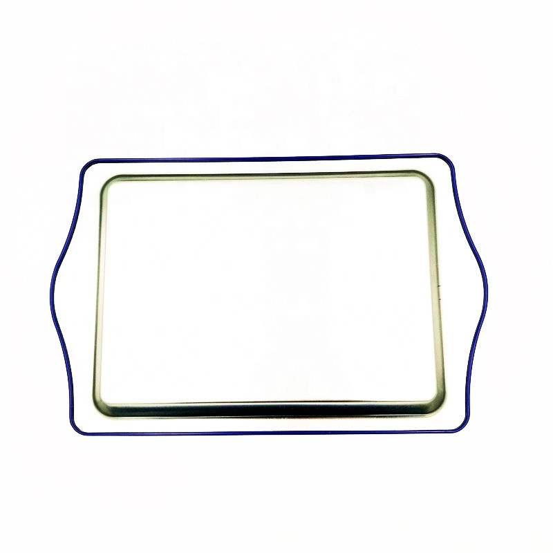 Hot sale small cheap custom home decorative tin metal serving tray metal rolling tray