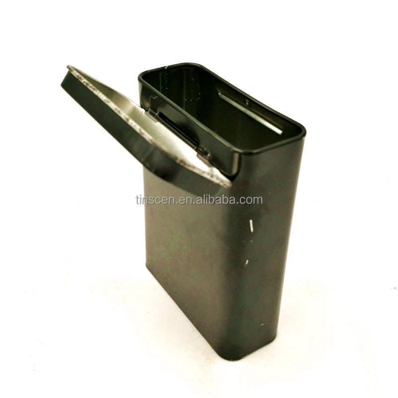 Rectangular cigarette metal packaging tin box with hinge