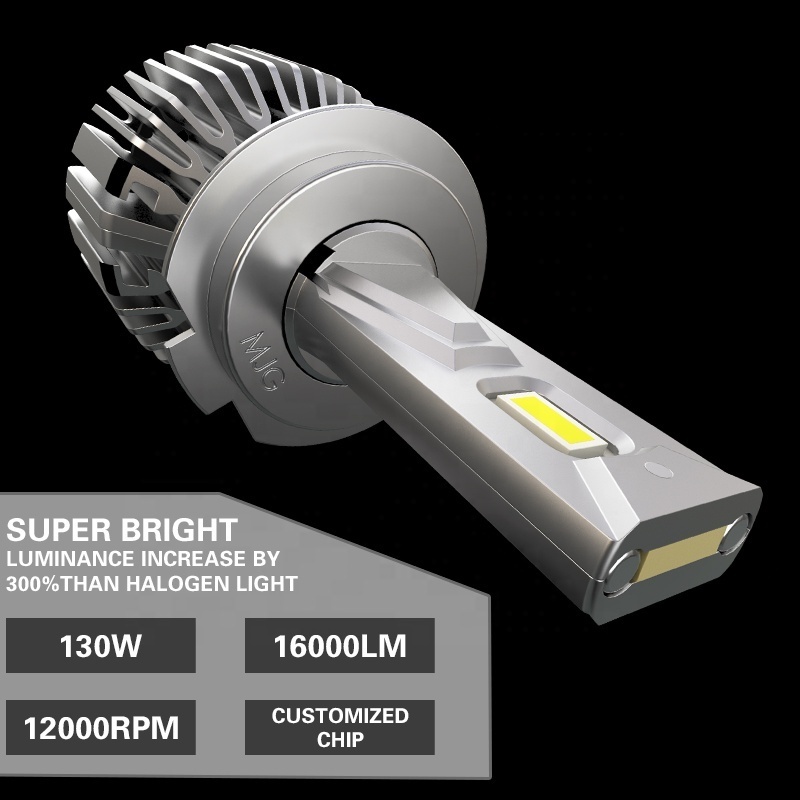 Original New V8 LED Headlight 130w 16000lm super bright led bulbs H1 H3 H4 H7 H11 9005 9006 9012 D2S LED lighting