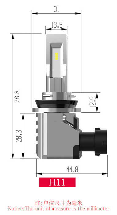 Tiansheng newest design S8 motorcycle led light H4 H7 H11 9005 9006 9012 led h11 headlight