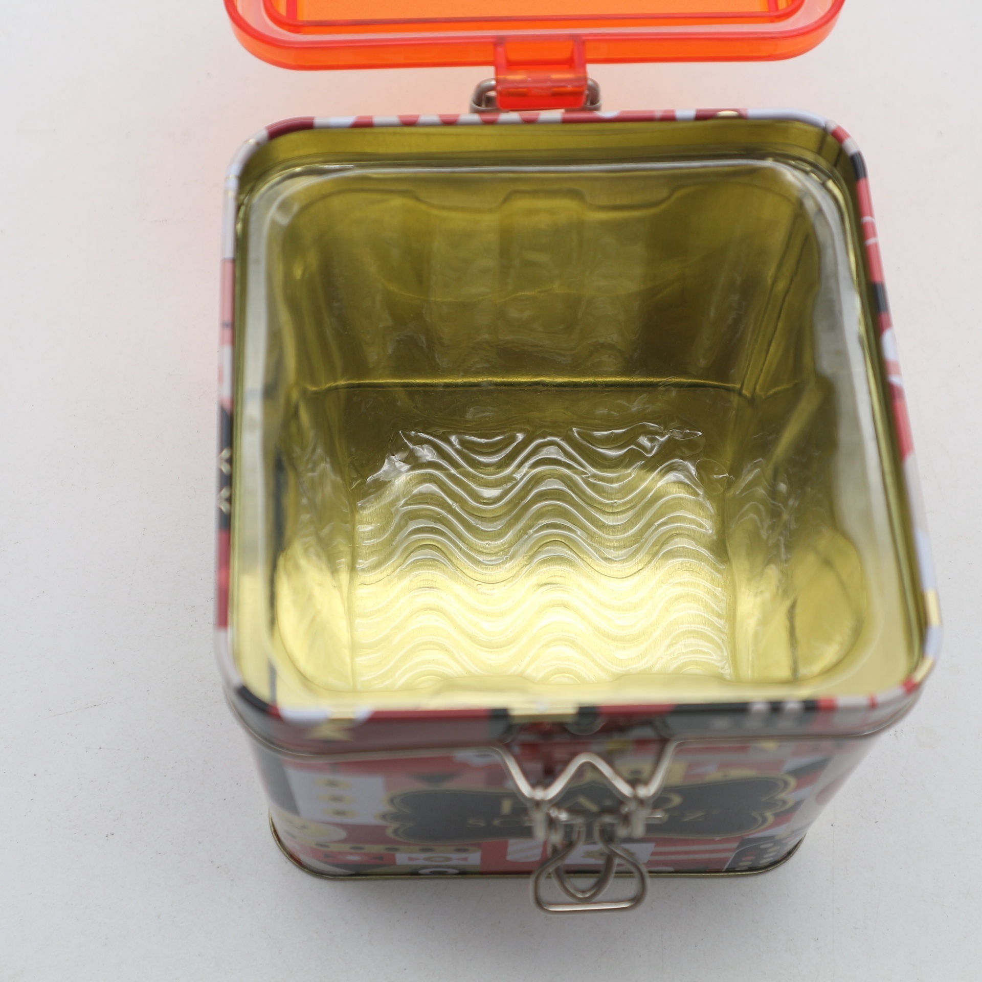 Square Container  Tin Box Tea Caddy Food Tea Packaging Metal Candy Tin Can