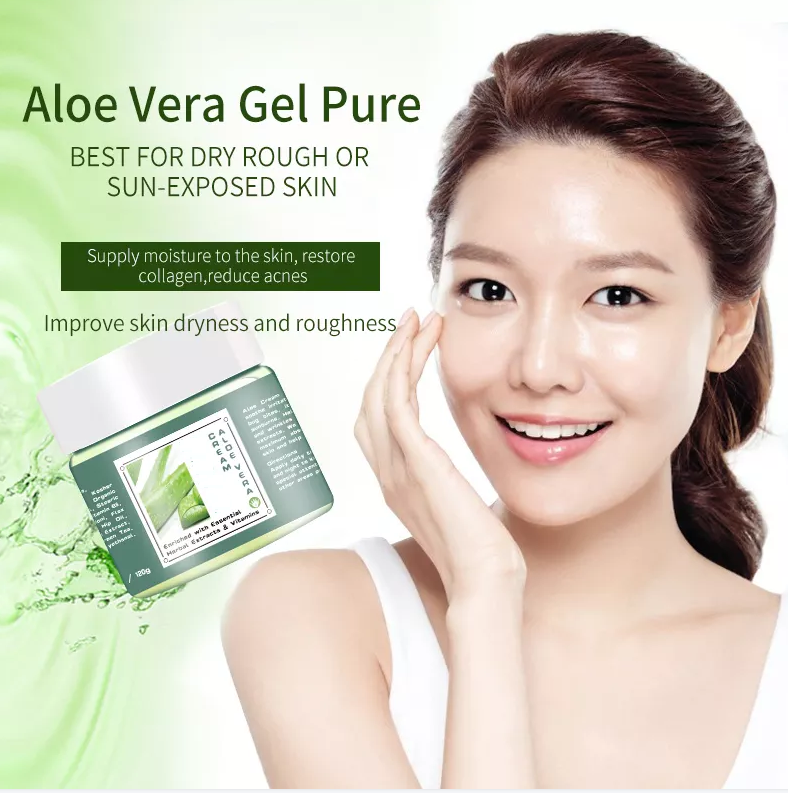 EKBER Vegan Fragrance Free Aloe Vera Cream Face Firming Moisturizing Anti Aging Wrinkles Removal Skin UVA Repair Hydro Cream