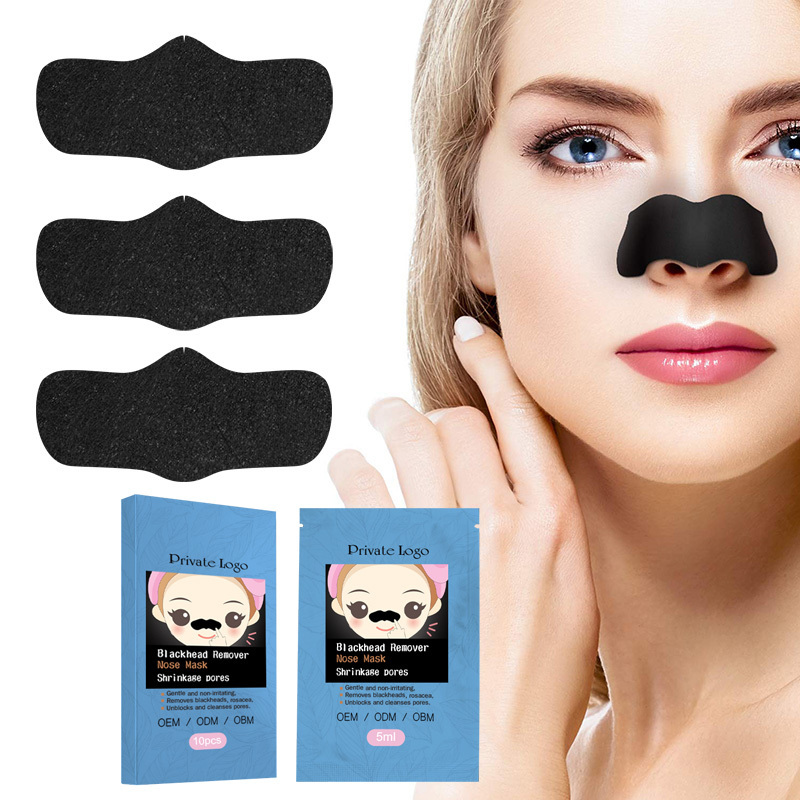 Private Label Black Head Nasal Patch To Remove Blackhead Acne Nasal Membrane Bamboo Charcoal Nose Mask Strip