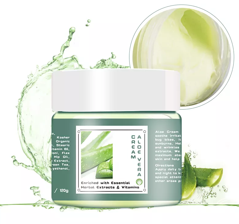 EKBER Vegan Fragrance Free Aloe Vera Cream Face Firming Moisturizing Anti Aging Wrinkles Removal Skin UVA Repair Hydro Cream