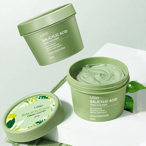 Private Logo Deep Cleansing Acne Pore Blackhead Face Oil Control Green Tea Purifying Mud Mask Clay Mask